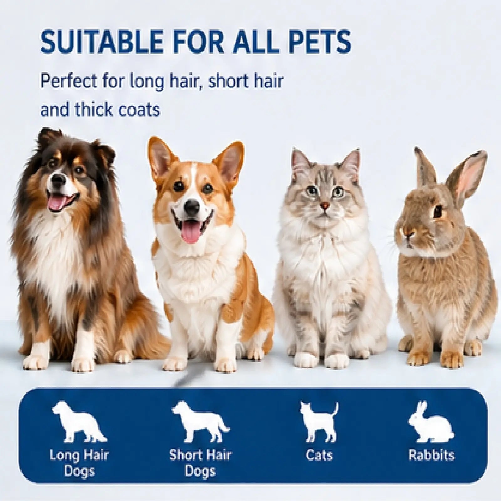 Double-Sided Stainless Steel Pet Detangling Comb for Dogs - Professional Grooming Tool for Coat Care and Shedding Removal with One-Click Cleaning Feature