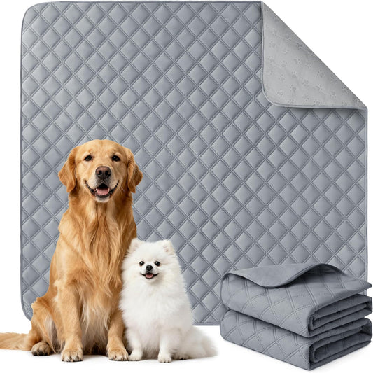 Large/Extra Large Reusable Washable Dog Pee Pads - 36" x 41", 2 Pack, Absorbent Non-Slip Waterproof Training Pads, Leak-Proof Whelping Potty Solutions