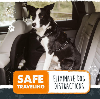 Dog Car Safety Belt | Universal Pet Restraint Made from Durable Seatbelt Material with All-Metal Hardware and Adjustable Strap. Exceeds Safety Standards for Optimal Security (Black)