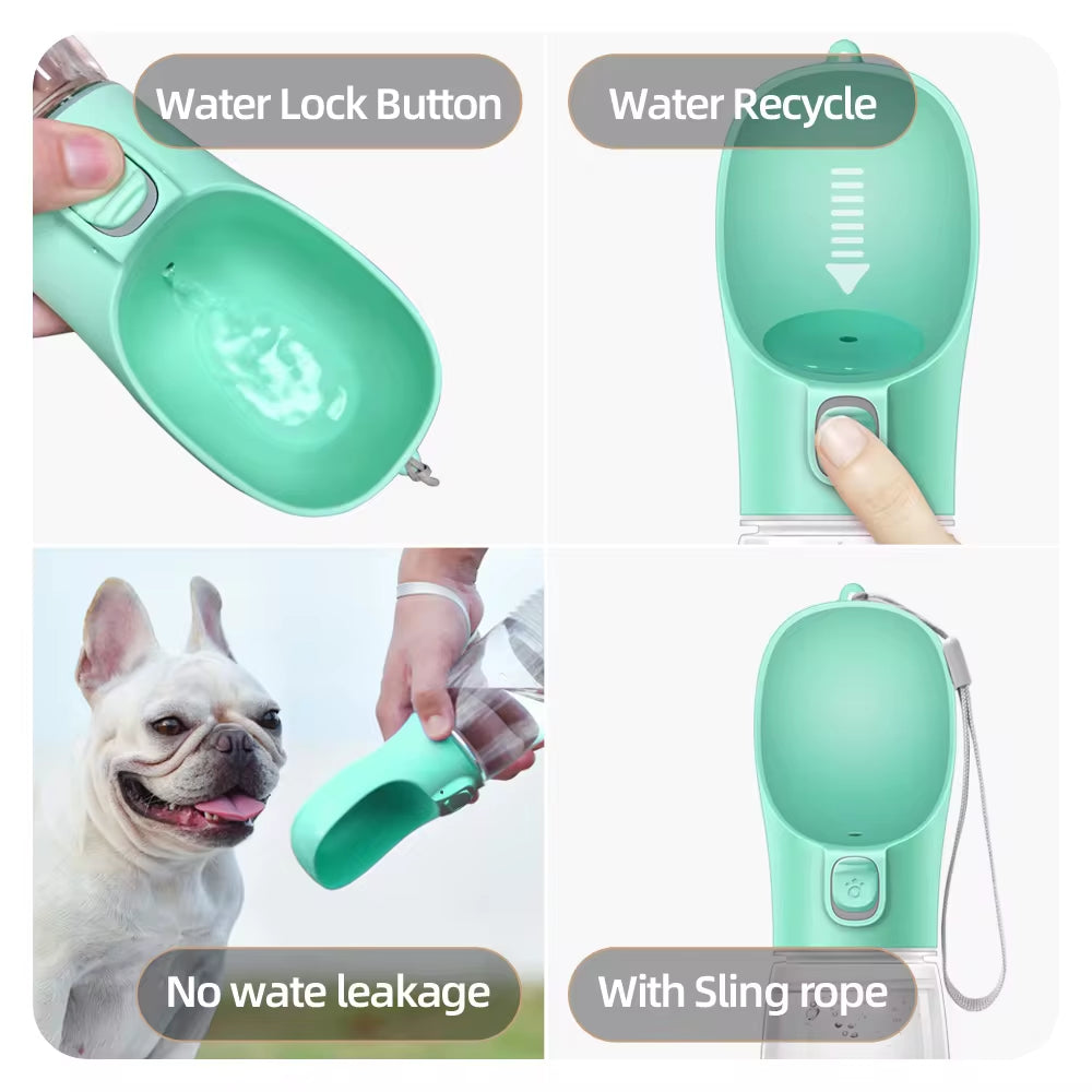 Portable Leakproof Dog Water Bottle for Small and Large Breeds - Ideal for Outdoor Use with Cats and Dogs