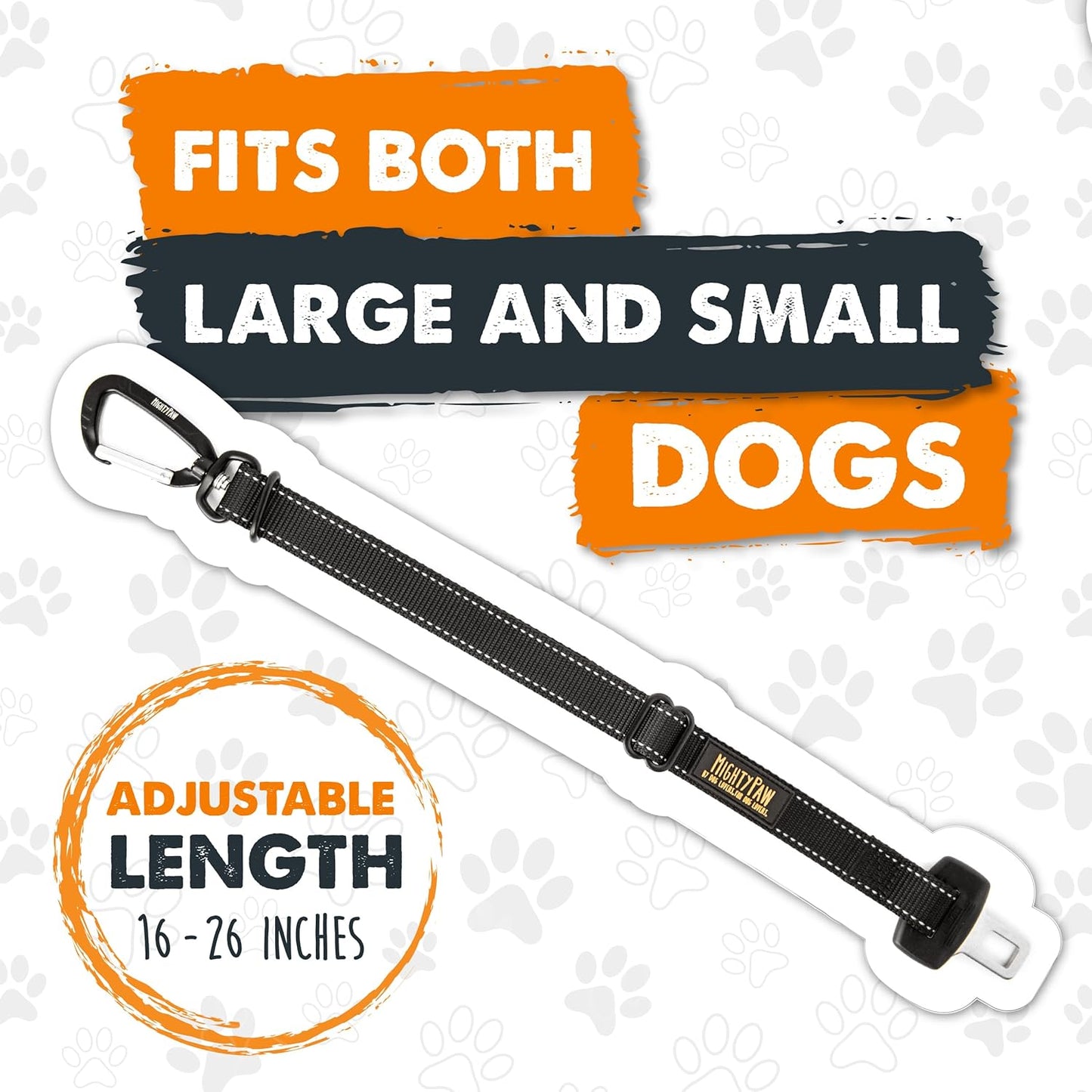 Dog Car Safety Belt | Universal Pet Restraint Made from Durable Seatbelt Material with All-Metal Hardware and Adjustable Strap. Exceeds Safety Standards for Optimal Security (Black)