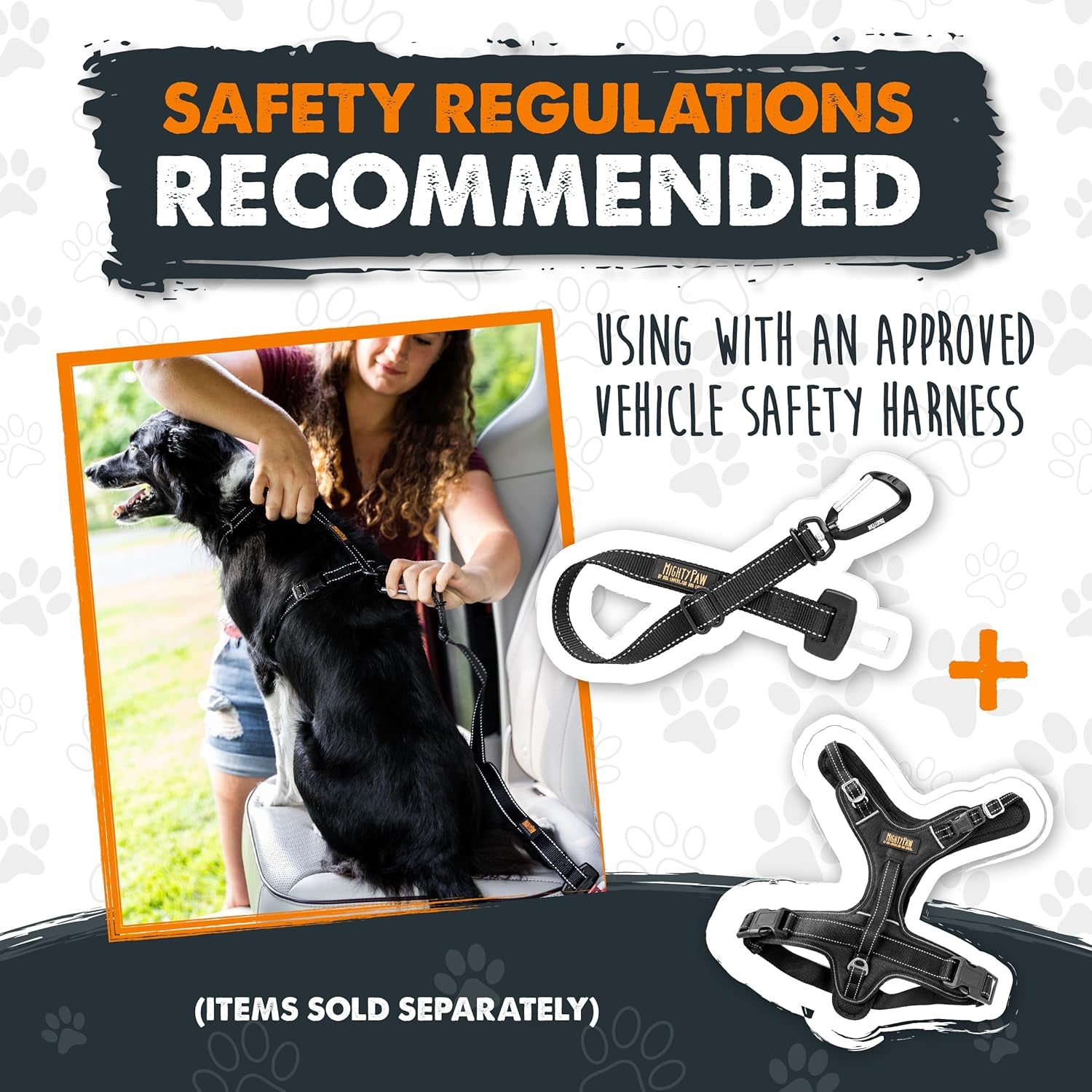Dog Car Safety Belt | Universal Pet Restraint Made from Durable Seatbelt Material with All-Metal Hardware and Adjustable Strap. Exceeds Safety Standards for Optimal Security (Black)